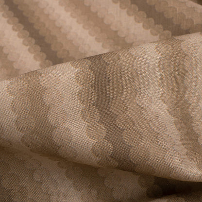 Brown Bandhanii Pattern Digital Print Poly Cambric Fabric