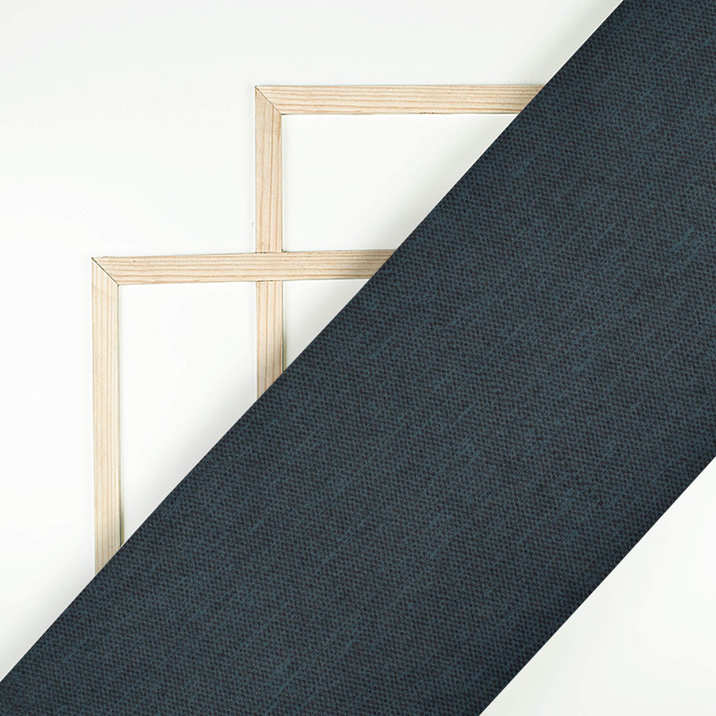 Dark Blue Texture Pattern Digital Print Satin Fabric (Width 58 Inches)