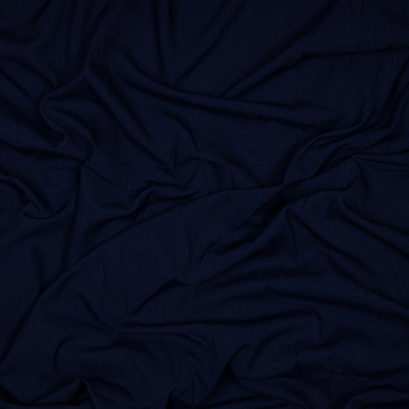 Navy Blue Plain Micro Crepe Fabric