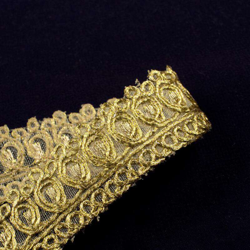 Gold Jari Gota Patti Embroidery Lace (9 Mtr) - Fabcurate