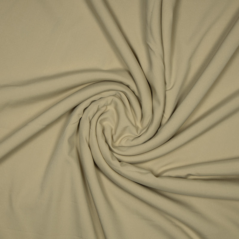 Light Cream Plain Crepe Fabric