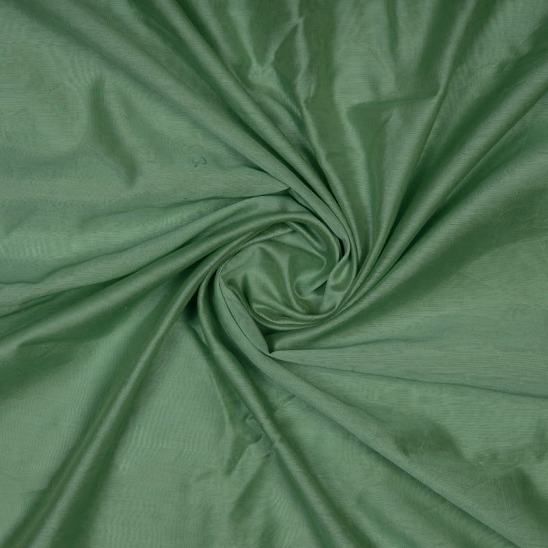 Pastel Green Plain Pure Chanderi Fabric
