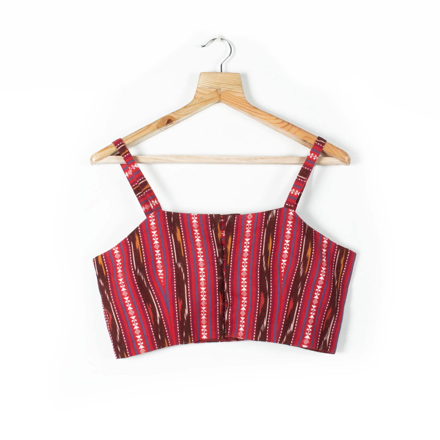 Ikat Cotton Strappy Blouse