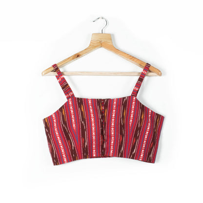 Ikkat Cotton Strappy Blouse