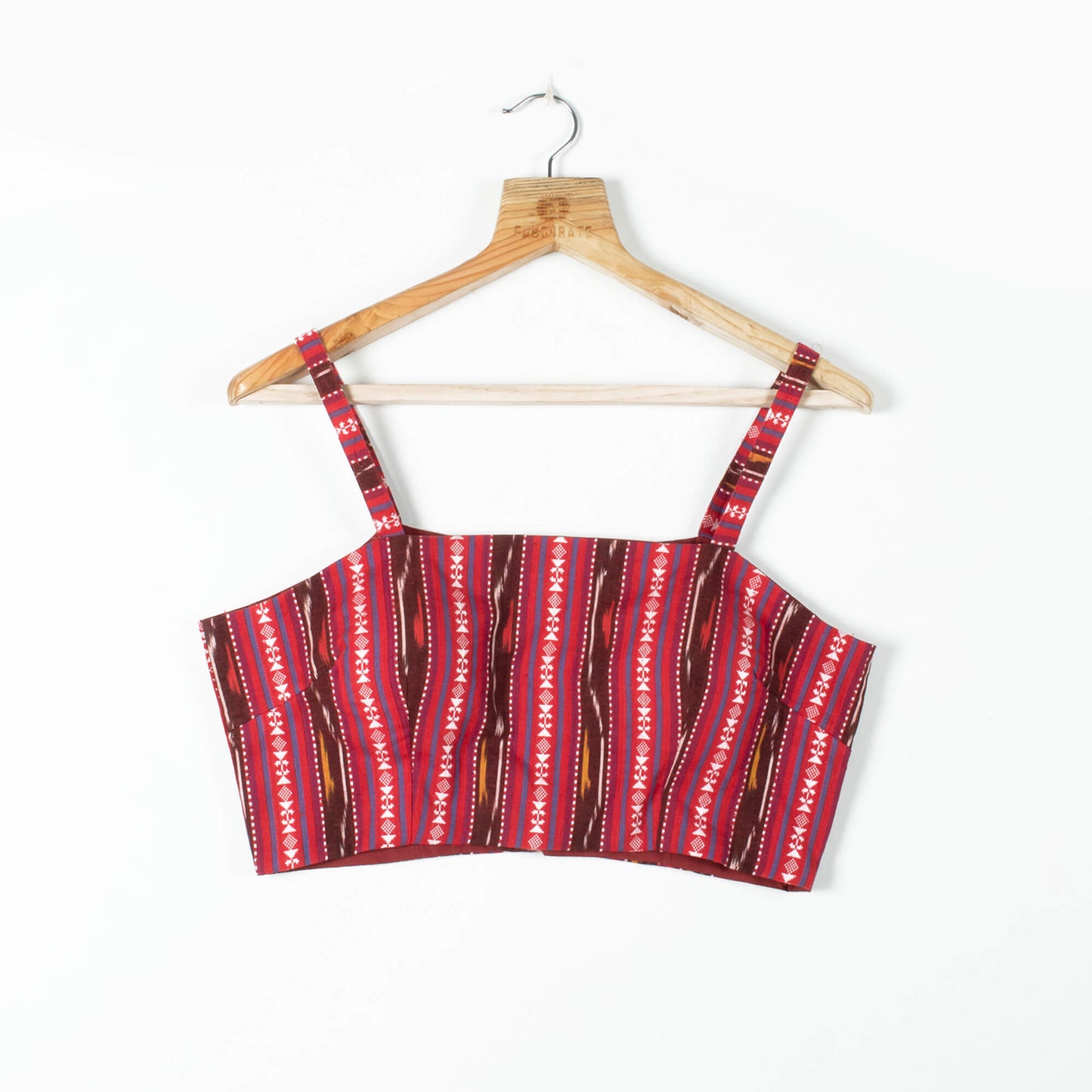 Ikat Cotton Strappy Blouse