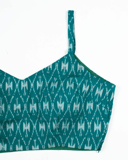 Ikkat Cotton Strappy Blouse