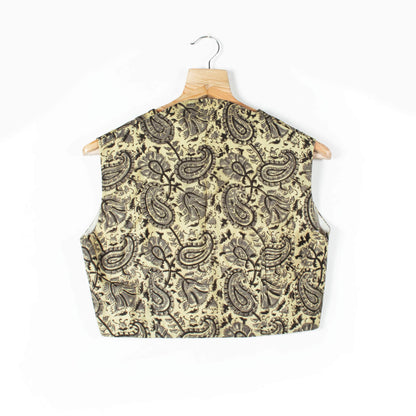 Kalamkrii Printed Silk Collar Blouse