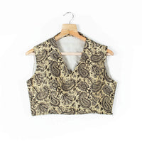 Kalamkrii Printed Silk Collar Blouse