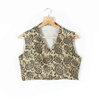 Kalamkrii Printed Silk Collar Blouse