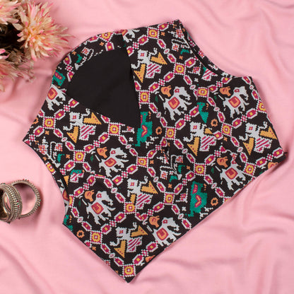 Patolaa Printed Rayon Collar Blouse