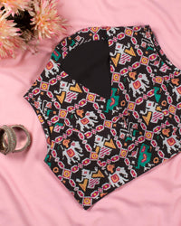 Patolaa Printed Rayon Collar Blouse