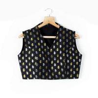 Booti Banarasi Silk Collar Blouse