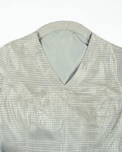 Checks Lurex Banarasi Chanderi Collar Blouse