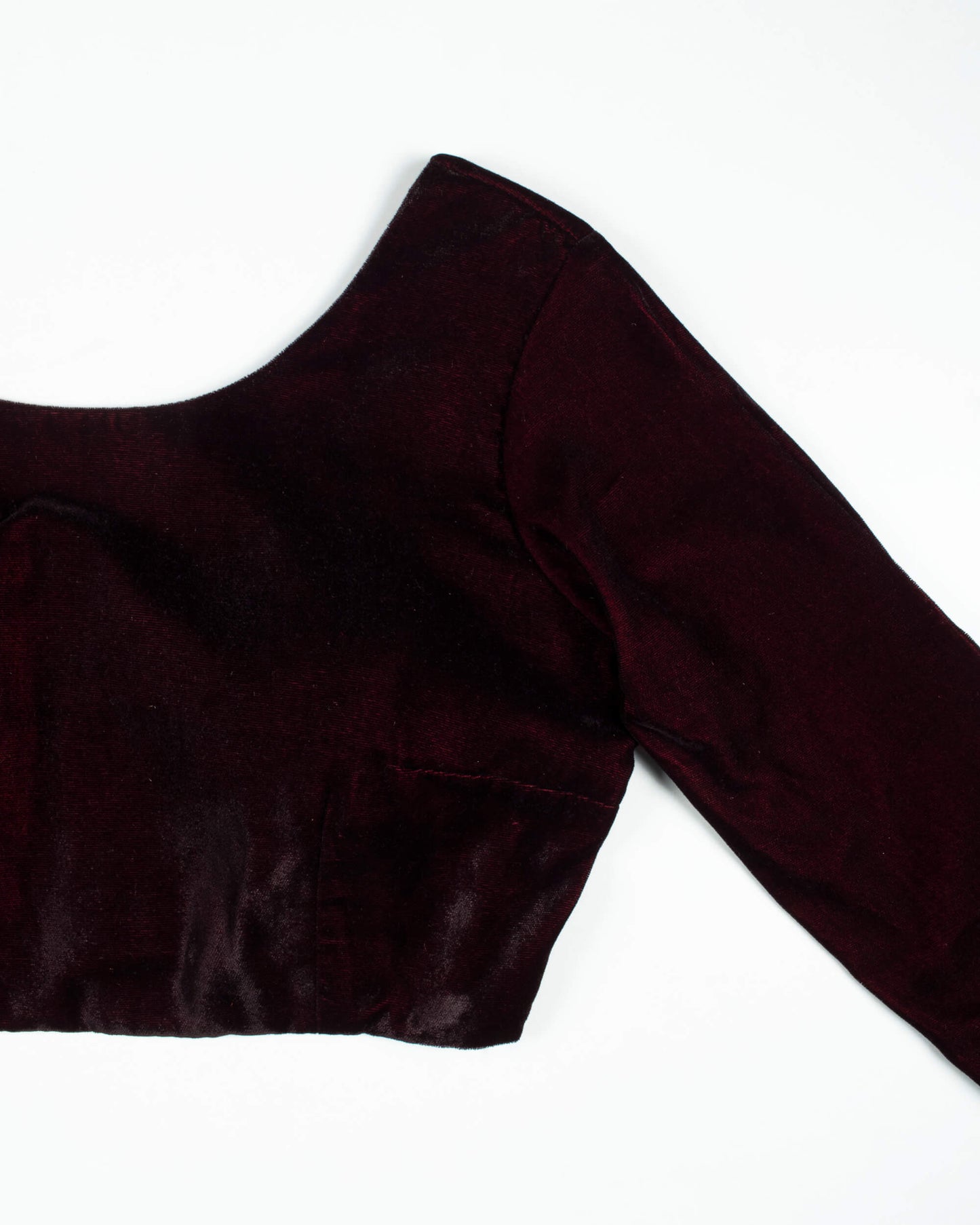 Maroon Dual Tone Velvet Blouse