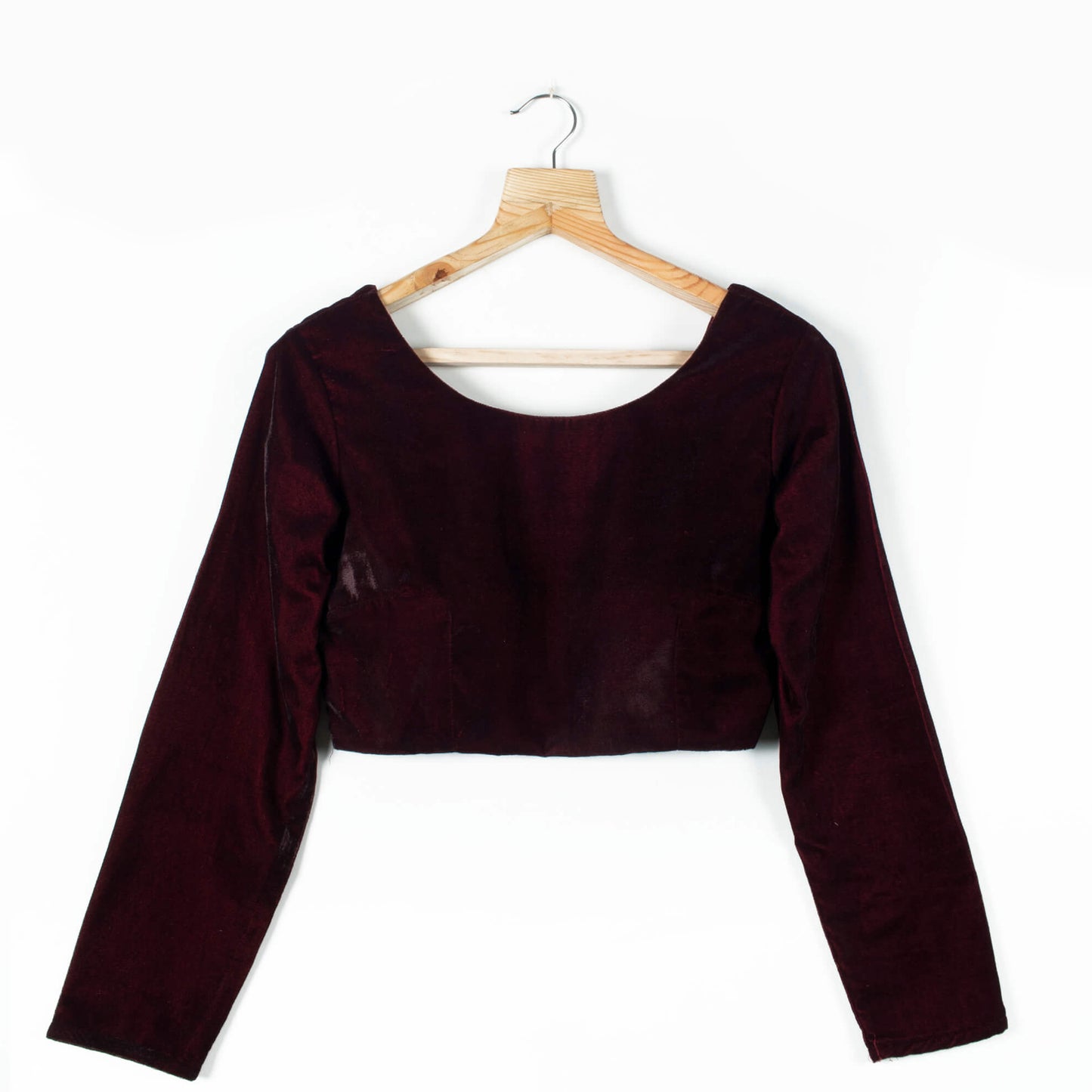 Maroon Dual Tone Velvet Blouse