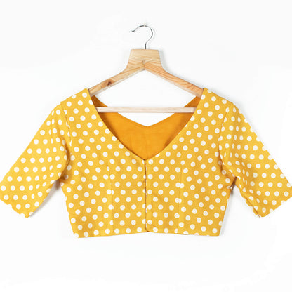 Polka Dots Printed Rayon Blouse