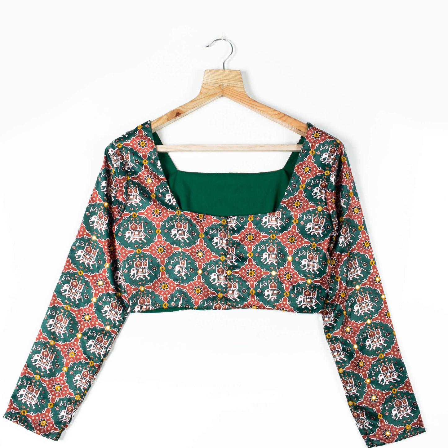 Patolaa Printed Satin Blouse