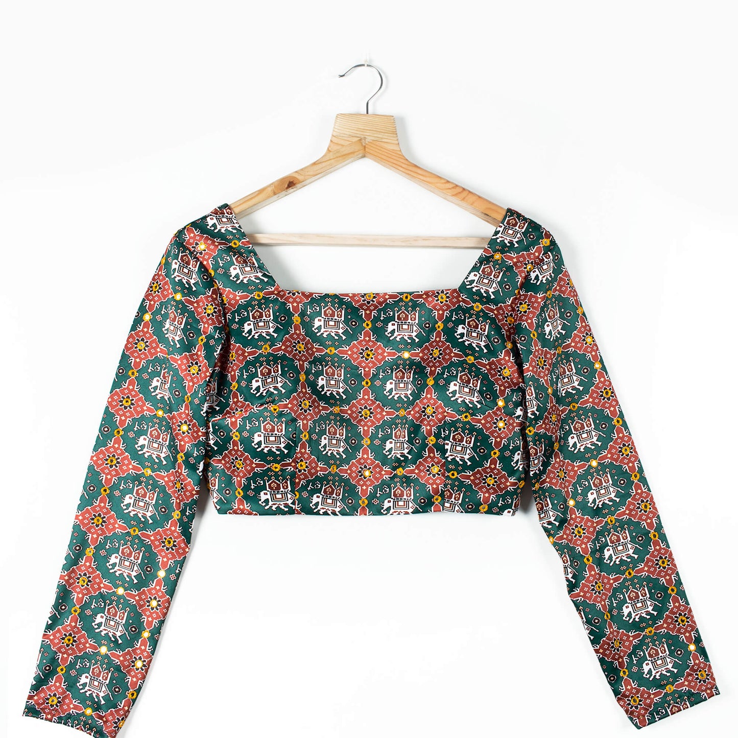 Patola Printed Satin Blouse