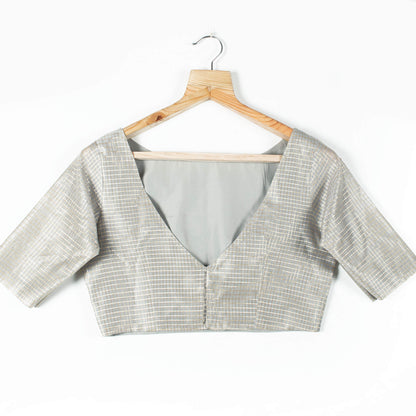 Checks Lurex Banarasi Chanderi Blouse