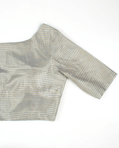 Checks Lurex Banarasi Chanderi Blouse