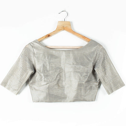 Checks Lurex Banarasi Chanderi Blouse