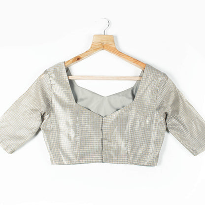 Checks Lurex Banarasi Chanderi Blouse