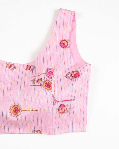 Quirky Printed Kantha Cotton Blouse