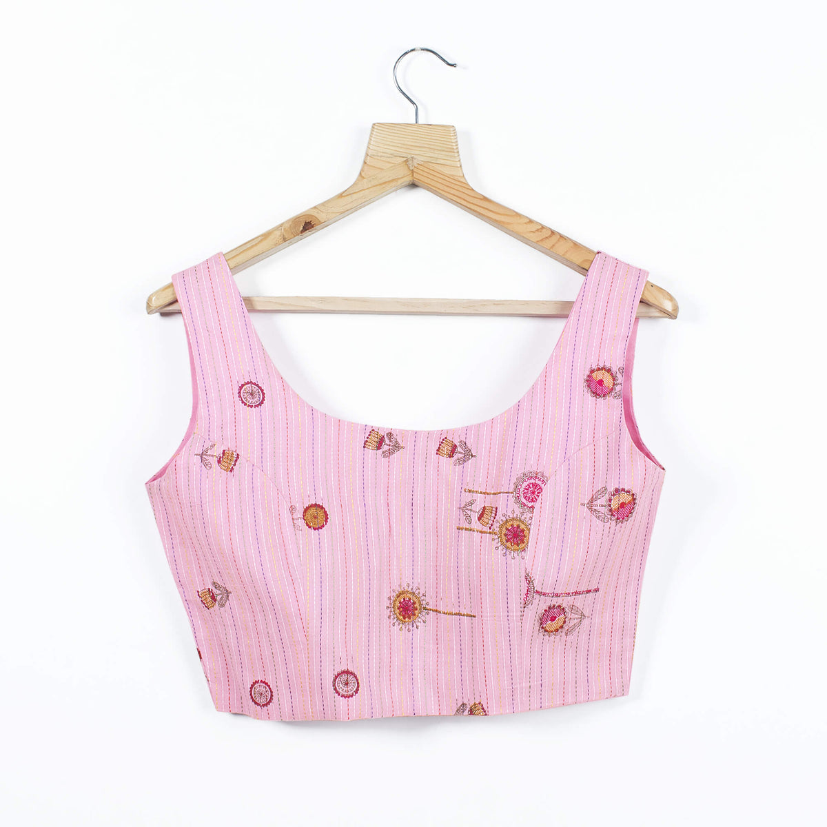 Quirky Printed Kantha Cotton Blouse