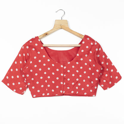 Polka Dots Printed Viscose Muslin Blouse
