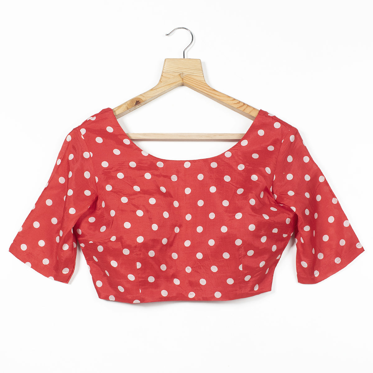 Polka Dots Printed Viscose Muslin Blouse