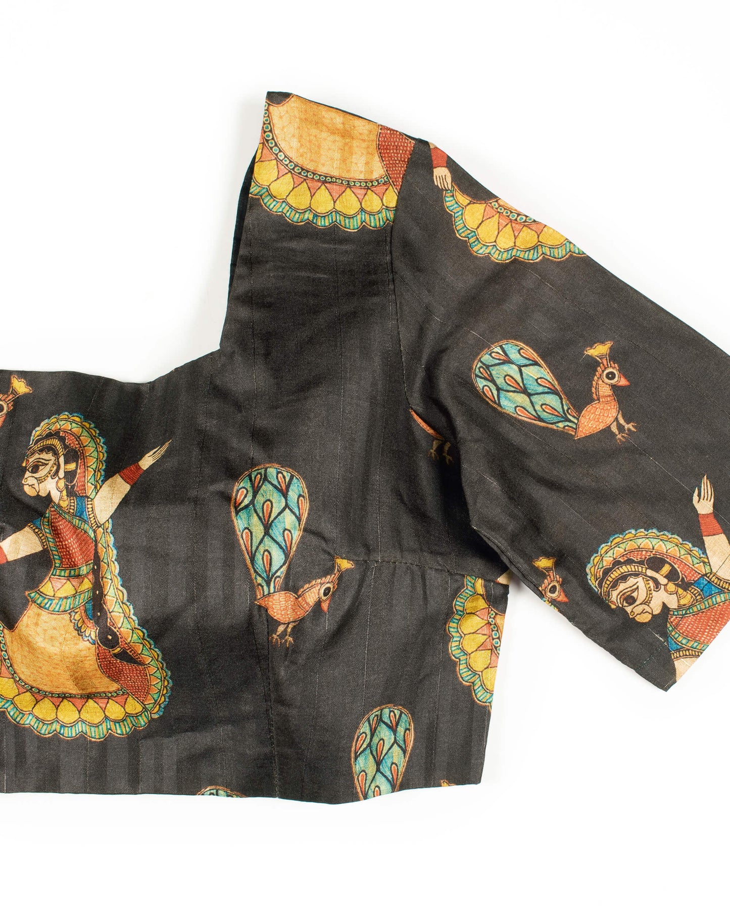 Madhubani Printed Silk Blouse