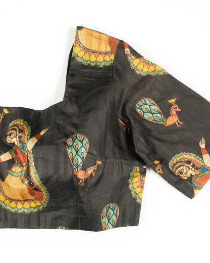 Madhuvanii Printed Silk Blouse
