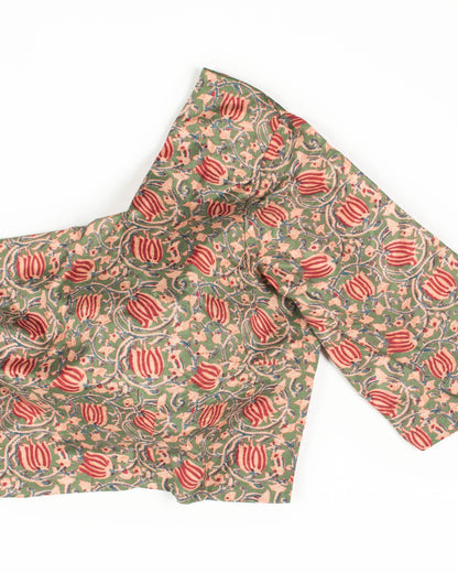 Kalamkrii Printed Viscose Muslin Blouse