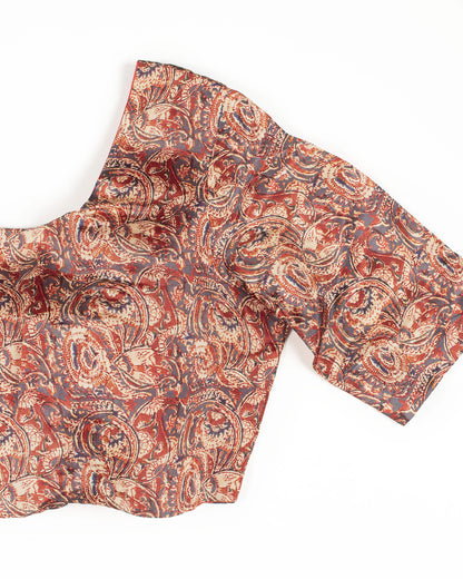 Floral Printed Viscose Silk Blouse