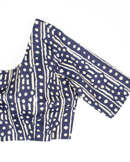 Stripes Printed Crepe Blouse