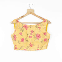 Floral Printed Sequins Crepe Blouse