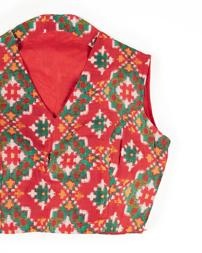 Patolaa Printed Muslin Collar Blouse