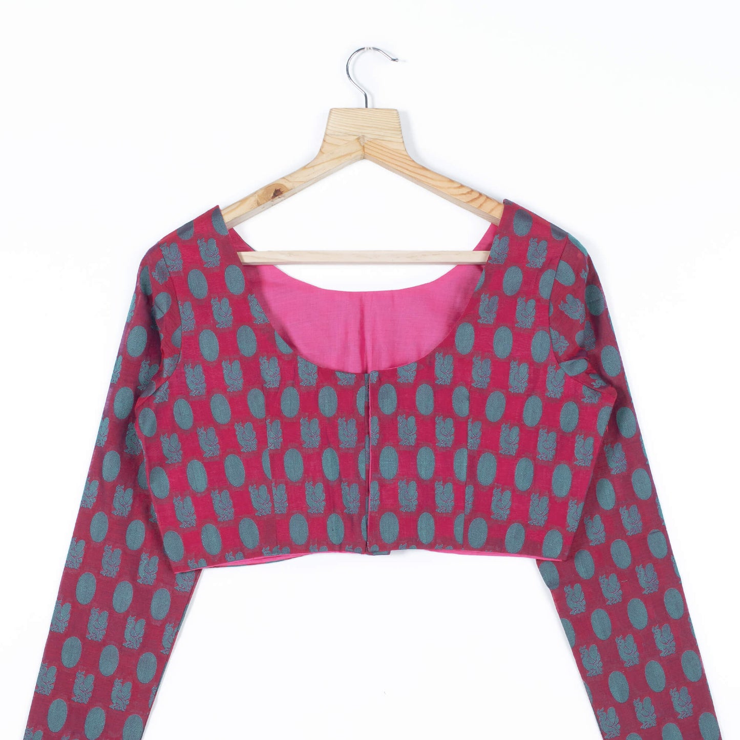 Quirky Jacquard Dual Tone Chanderi Blouse