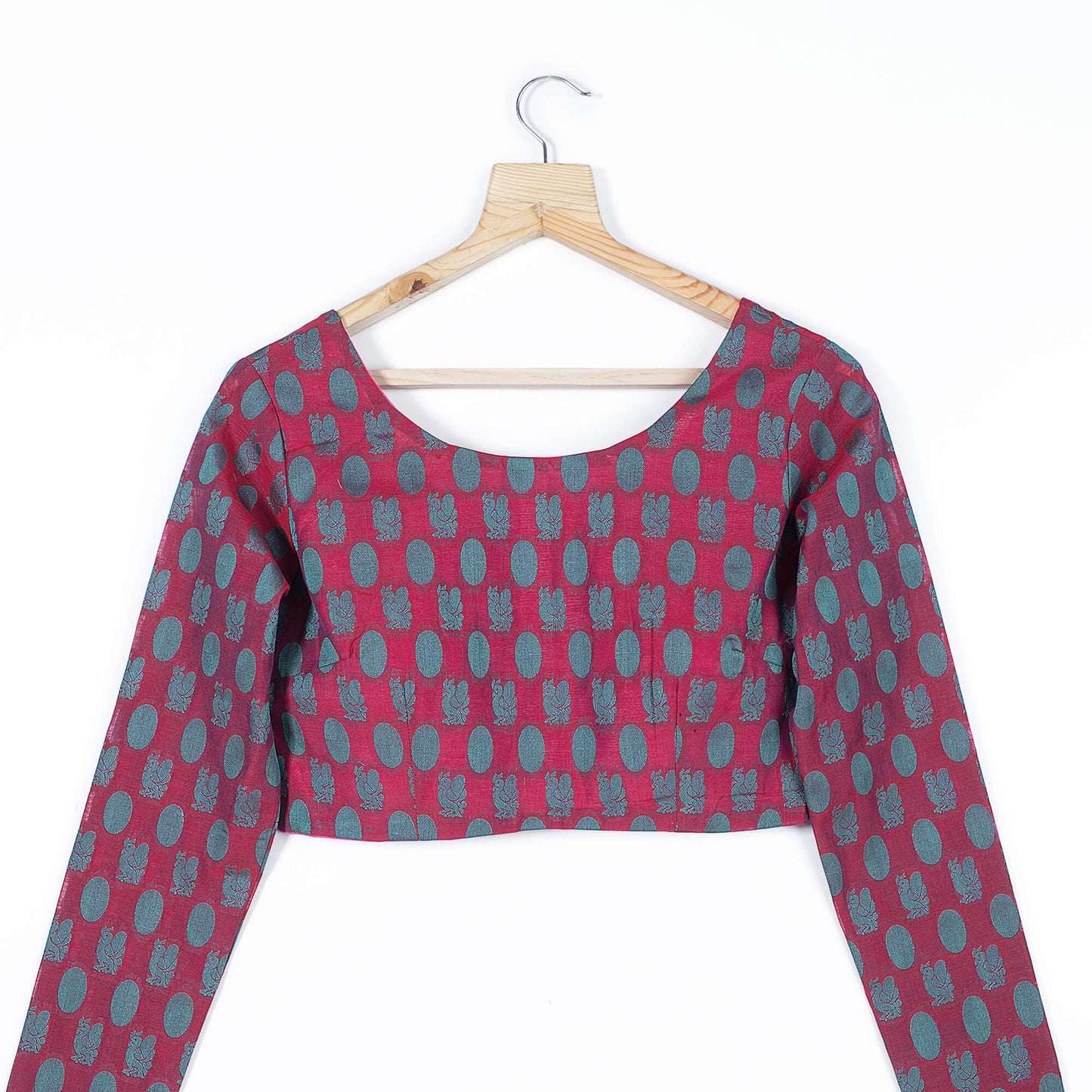 Quirky Jacquard Dual Tone Chanderi Blouse