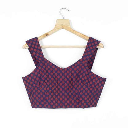 Booti Dual Tone Jacquard Chanderi Blouse