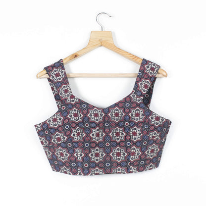 Ajrakh Printed Chanderi Blouse
