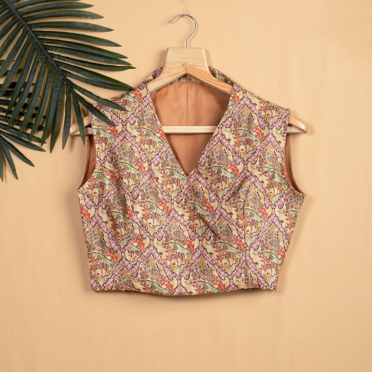 Madhuvanii Printed V Neck Blouse