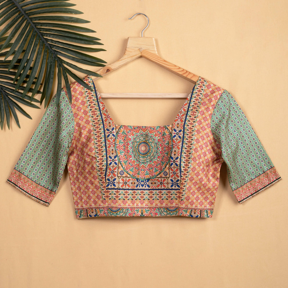 Madhuvanii Printed Square Neck Blouse