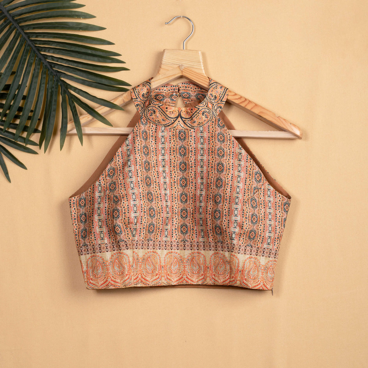 Madhuvanii Printed Halter Neck Blouse