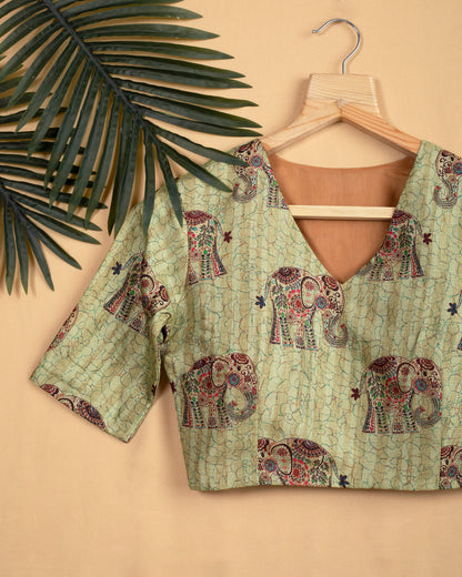 Madhuvanii Printed V Neck Blouse