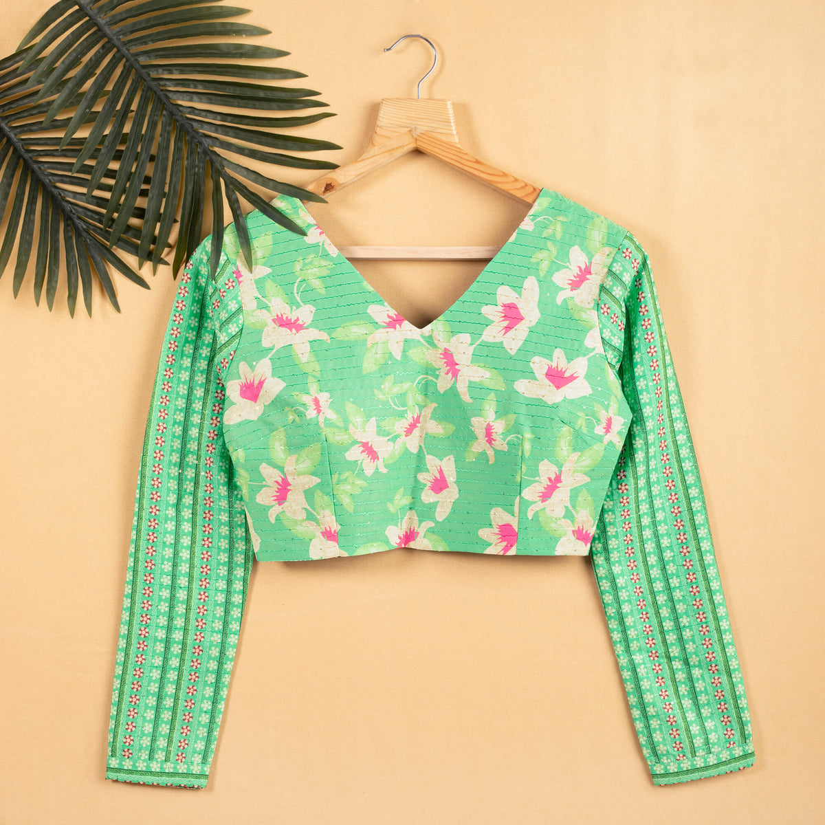 Bandhanii Floral Sequins Embroidery Blouse
