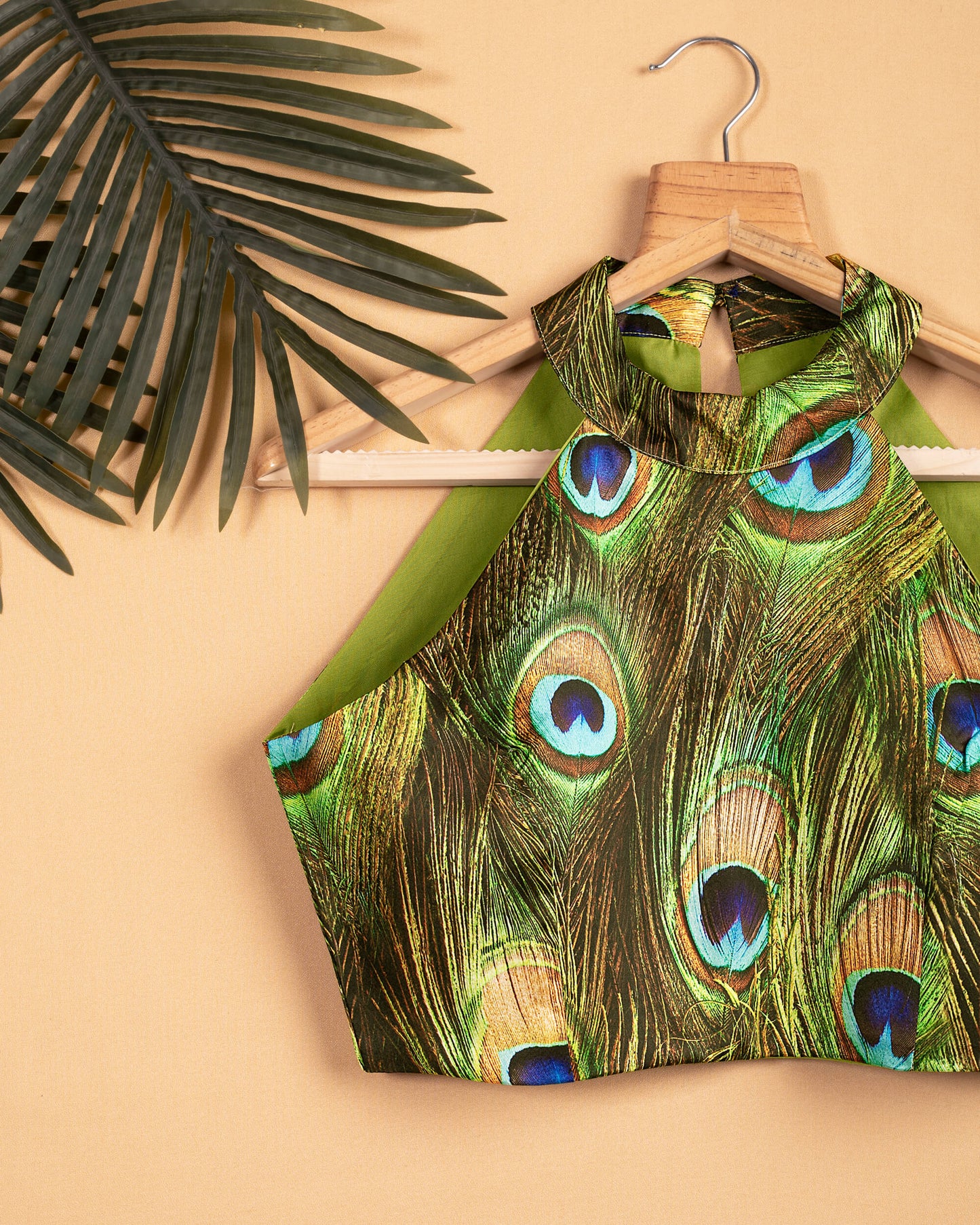 Peacock Feather Printed Blouse