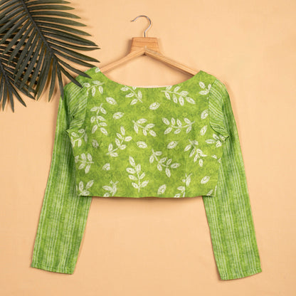 Leaf Viscose Chanderi Blouse