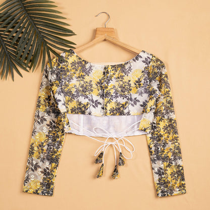 Floral Embroidery Sequins Blouse