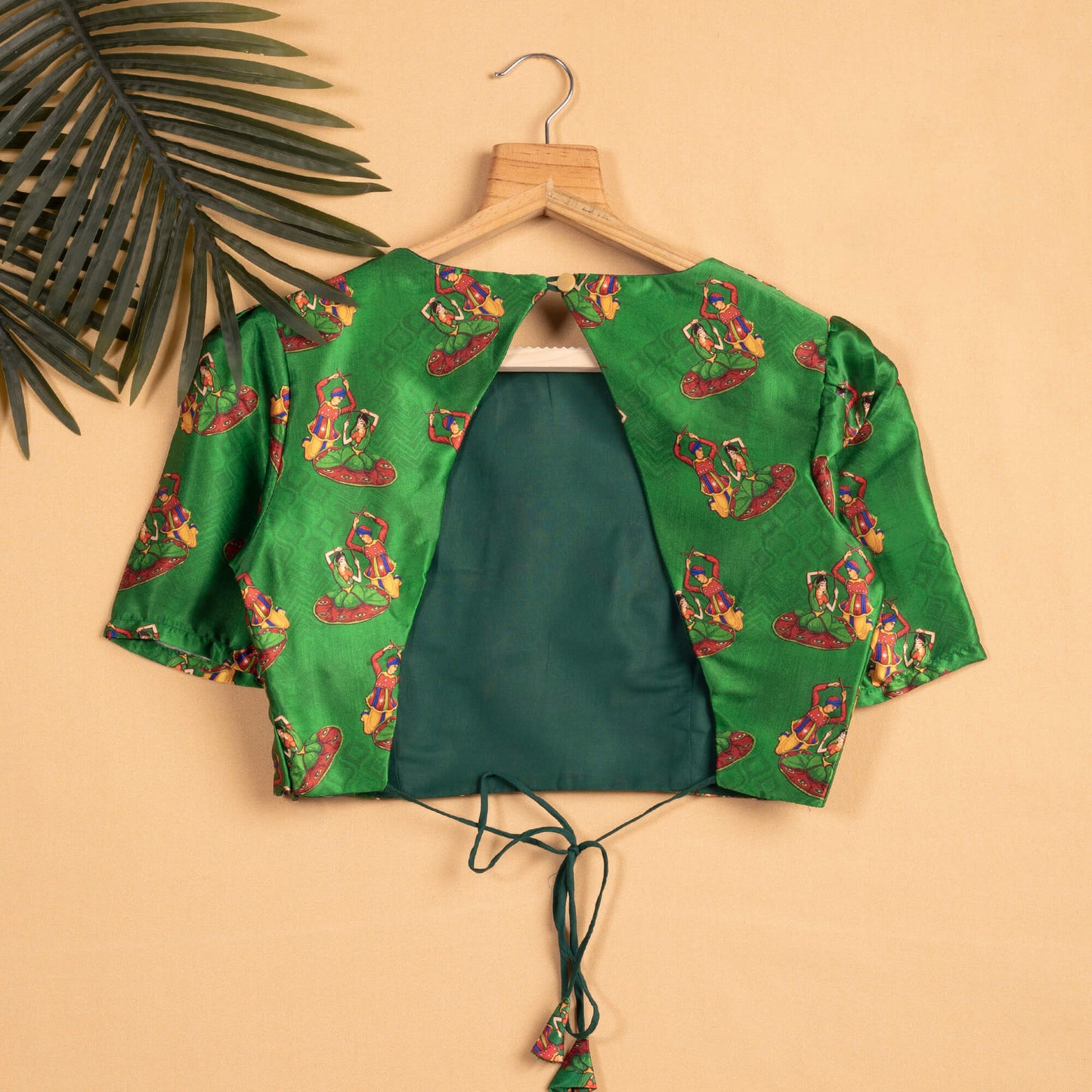 Gamthi Printed Backless  Blouse